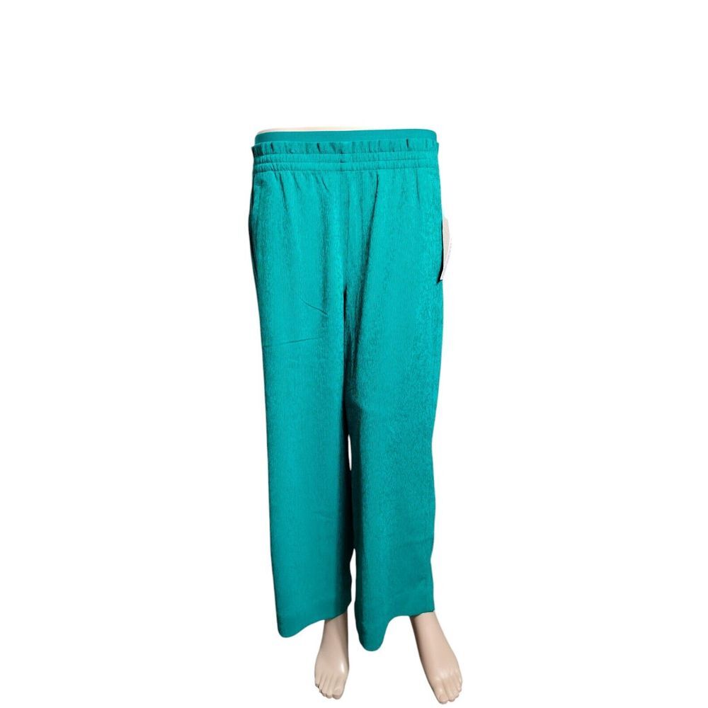 Athleta Pants Women's 4 Green  Echo Wide Leg Crop Athletic Activewear Athleisure